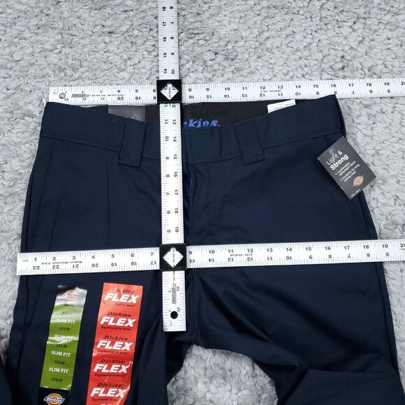 Dickies Slim Fit Tapered Twill Flex Dark Blue Work Pants Men's Size 33 x 30 - Picture 8 of 8